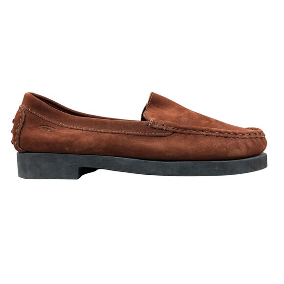 Azaleia Women's Size 8** (RUNS SMALL) Brown Leather Closed Toe Slip On Loafers - Picture 1 of 16